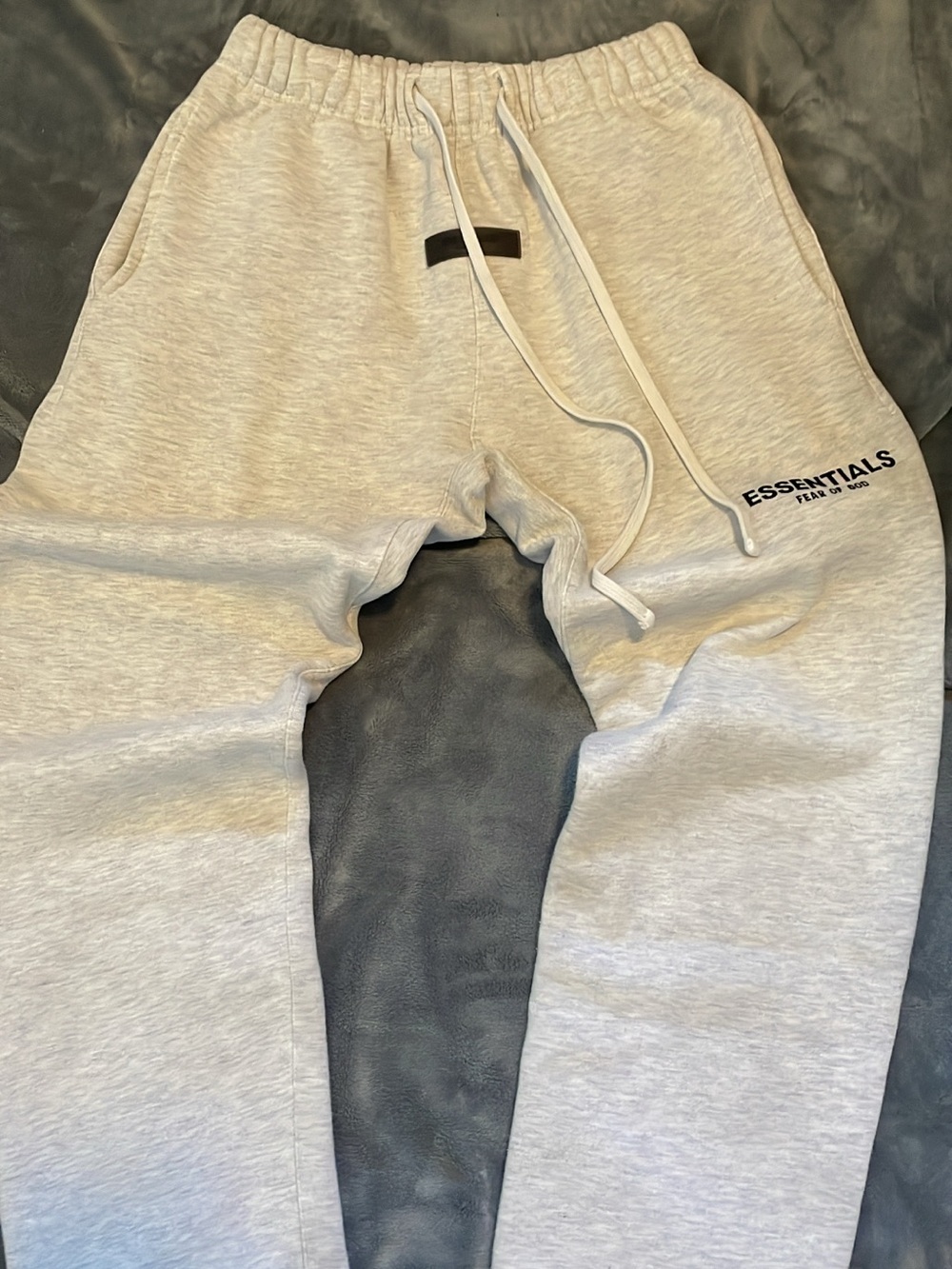 Fear of God Essentials Light Gray Drawstring Joggers